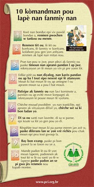 10 komandman pou lape nan fanmiy nan