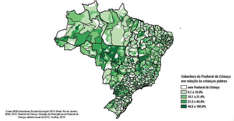 Acompanhamento das criancas pobres - por municipio e diocese - Brasil 2012