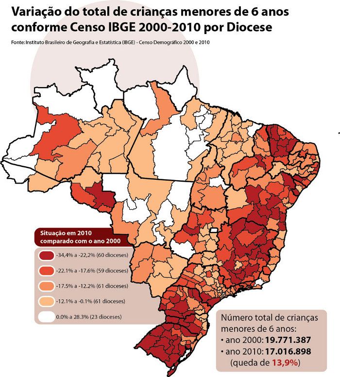 mapa do brasil voluintarios da pastoral da criança