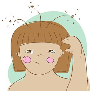 menina coçando a cabeça