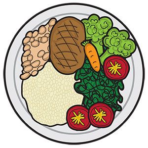 prato de alimentação saudavel