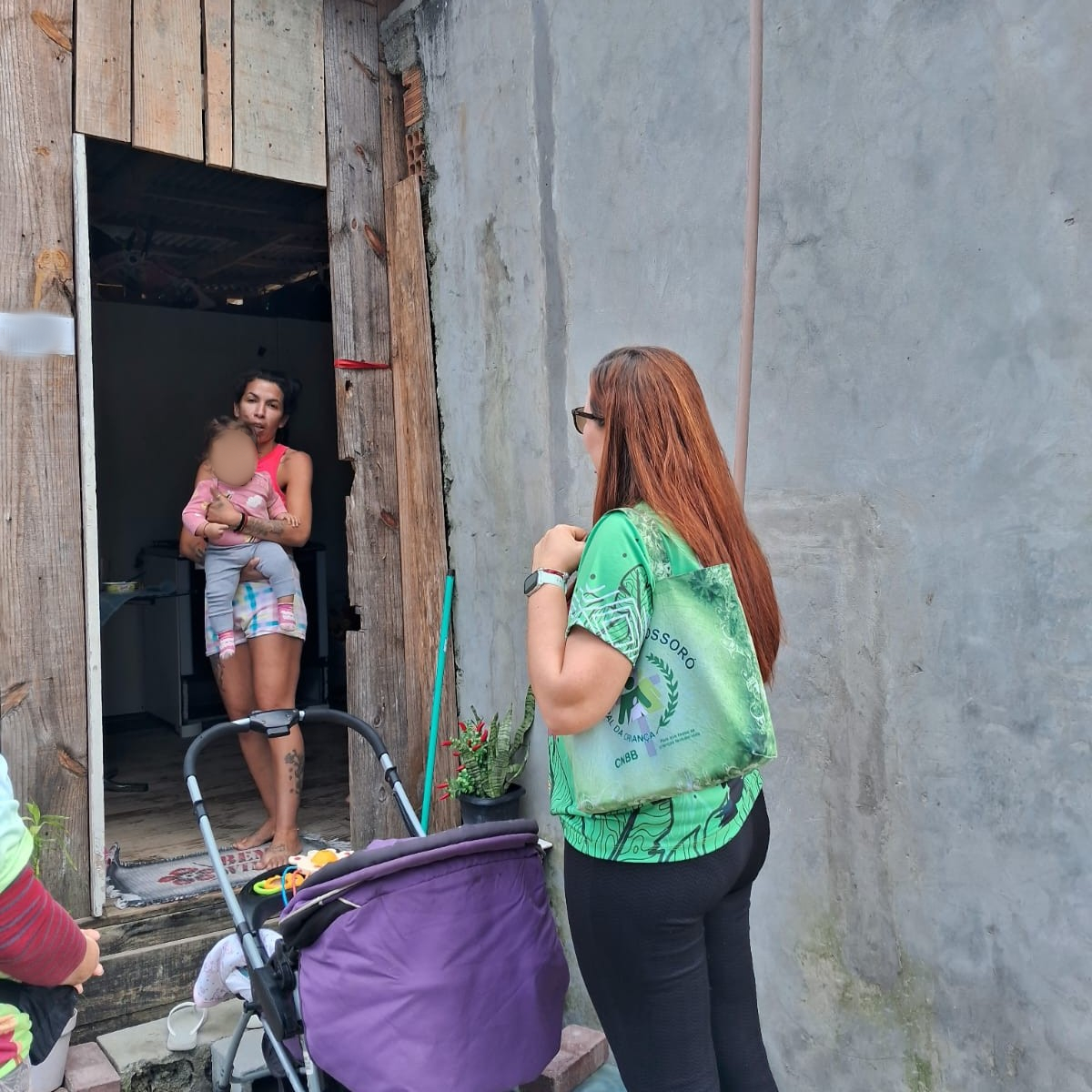 Maria Inês durante missão da Pastoral da Criança em Santa Catarina