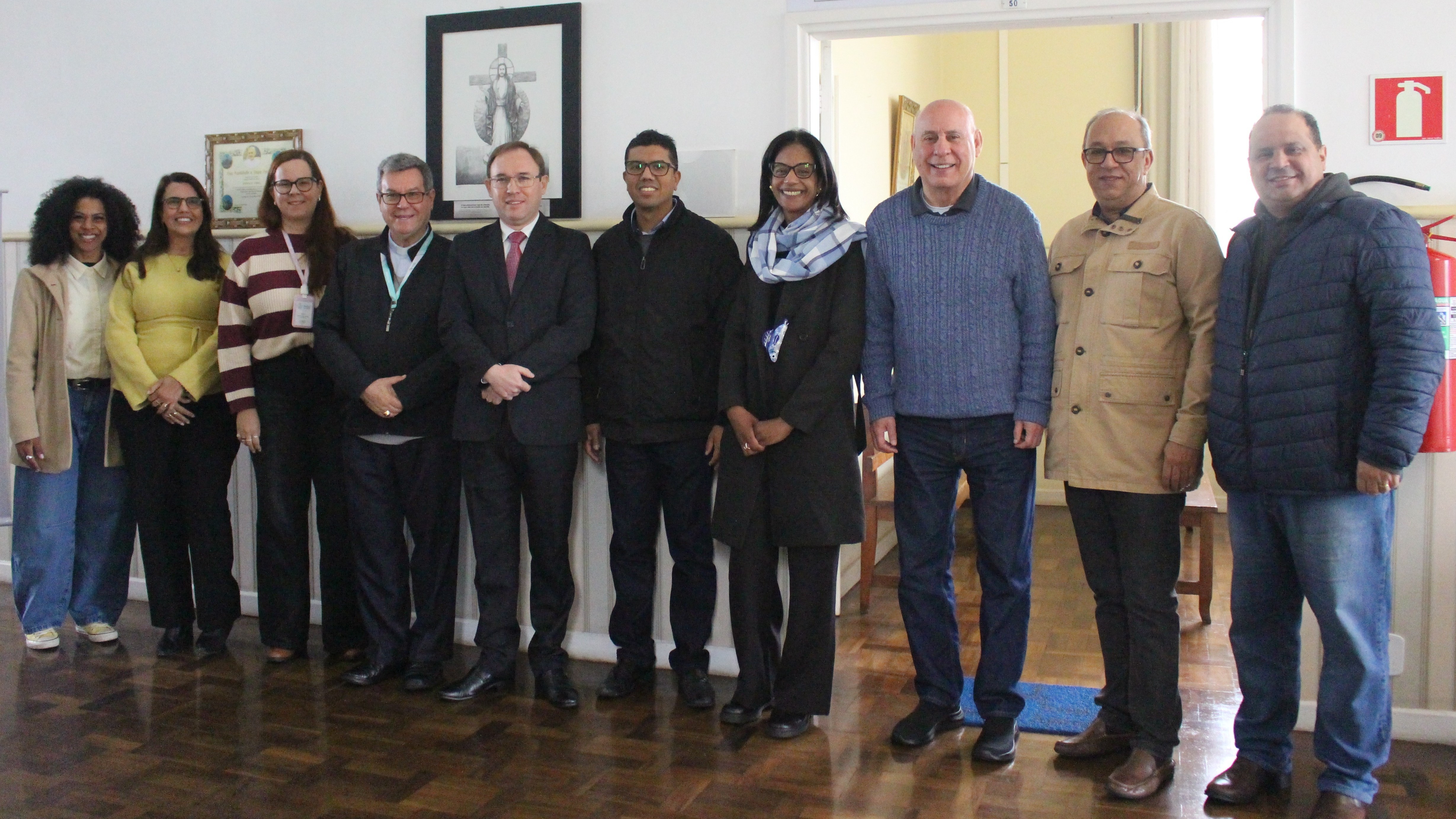 Participantes do encontro com parceiros no Museu da Vida