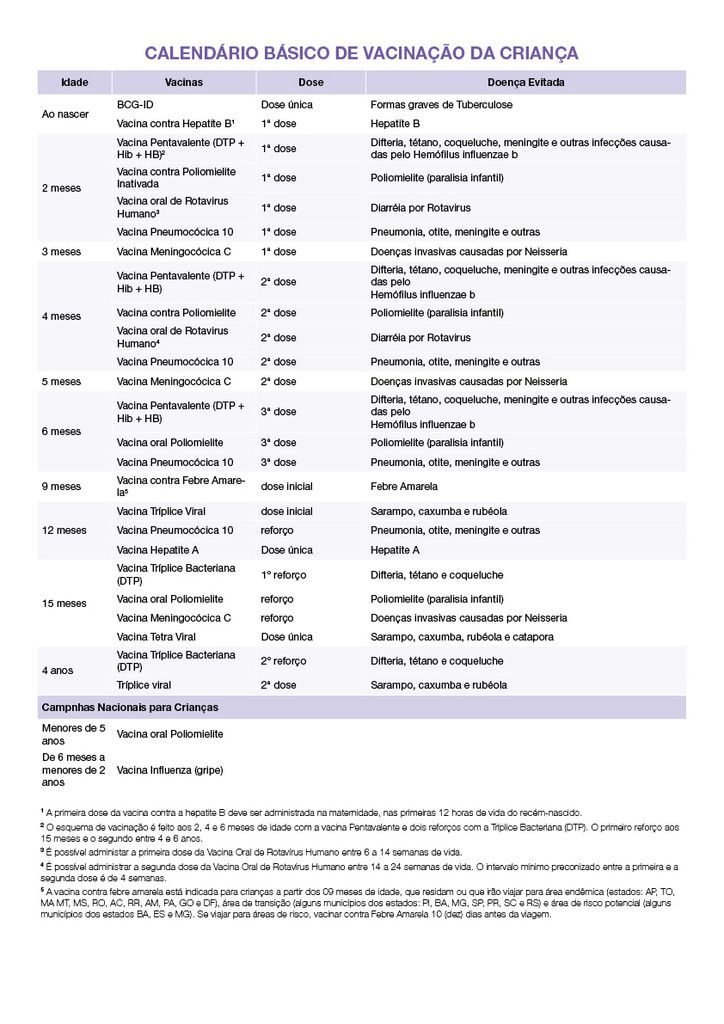 VACINASNOVO CALENDARIO