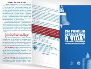 seman vida folheto